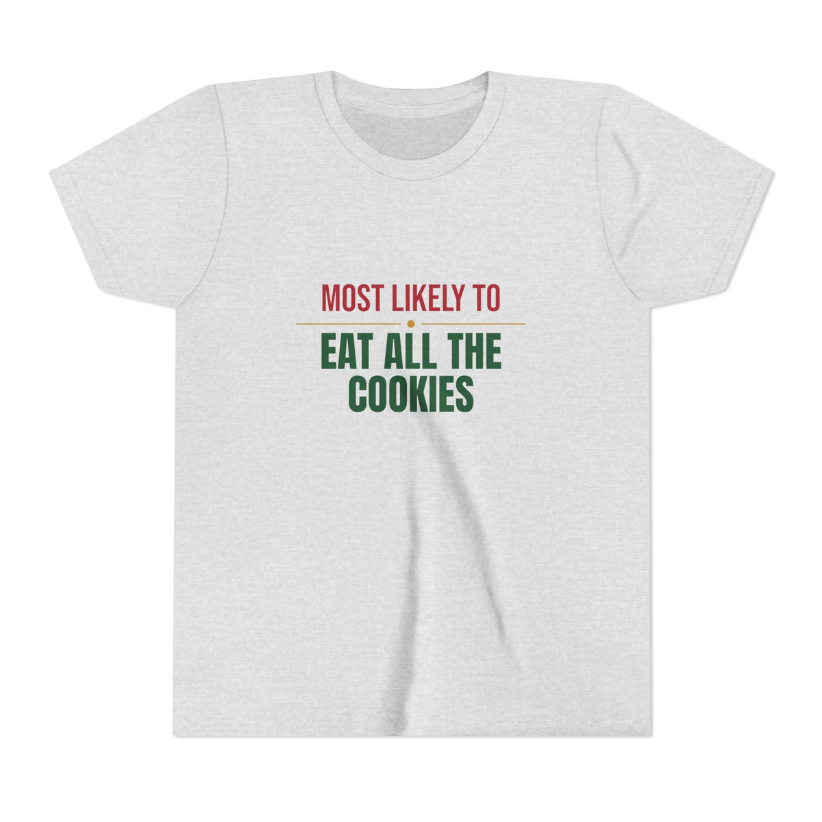 Most Likely To Eat All The Cookies Kids Shirt, Matching Family Christmas Youth T-Shirt
