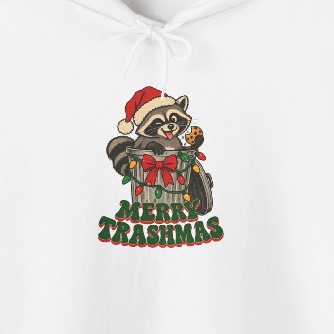 Merry Trashmas Raccoon Hoodie, Raccoon Christmas Hoodie lifestyle