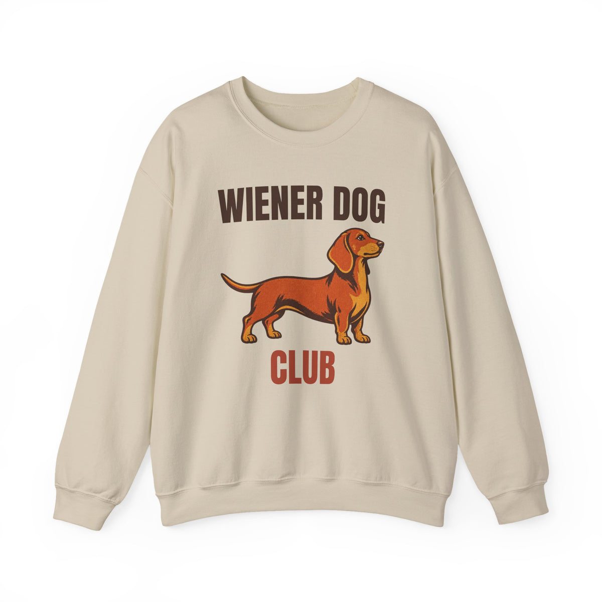 Wiener Dog Club Vintage Dachshund Sweatshirt, Vintage Dachshund Crewneck