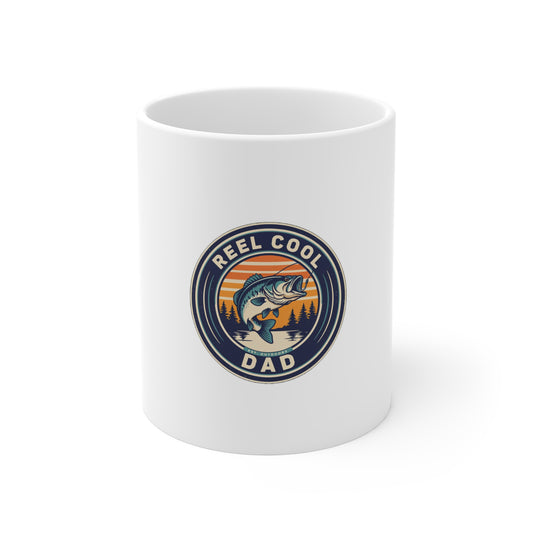 Reel Cool Dad Mug, Fishing Coffee Mug, Gift for Dad 11oz