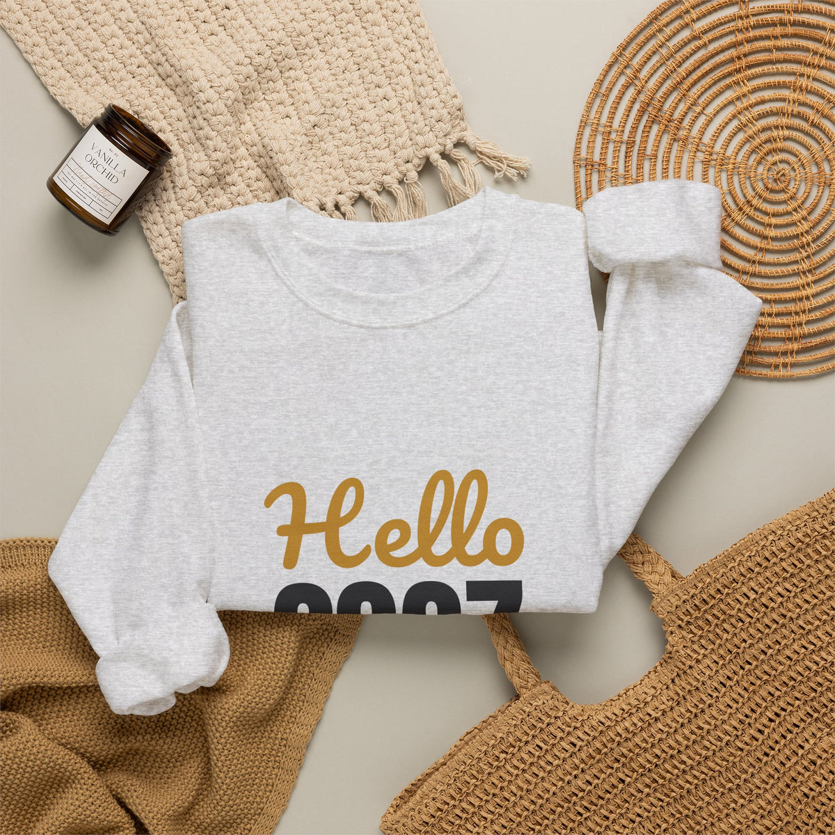 Hello 2027 New Year New Adventures Sweatshirt, New Year Crewneck, NYE Sweatshirt