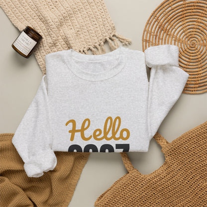 Hello 2027 New Year New Adventures Sweatshirt, New Year Crewneck, NYE Sweatshirt
