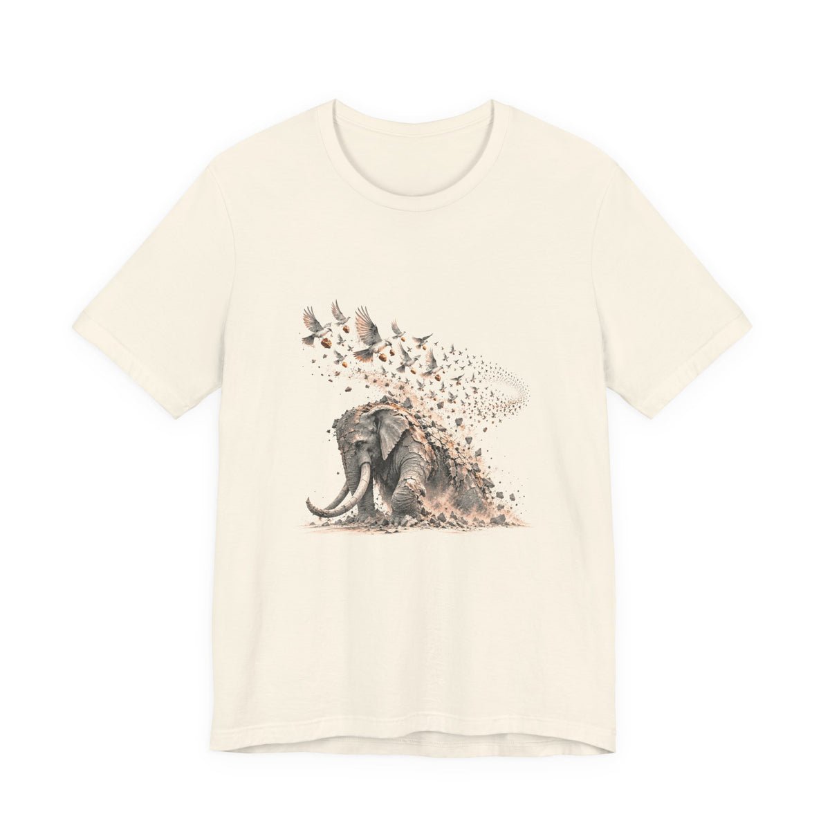 The Elephant and the Birds Shirt, Symbolic Fine Art T-Shirt, By Xudeyda