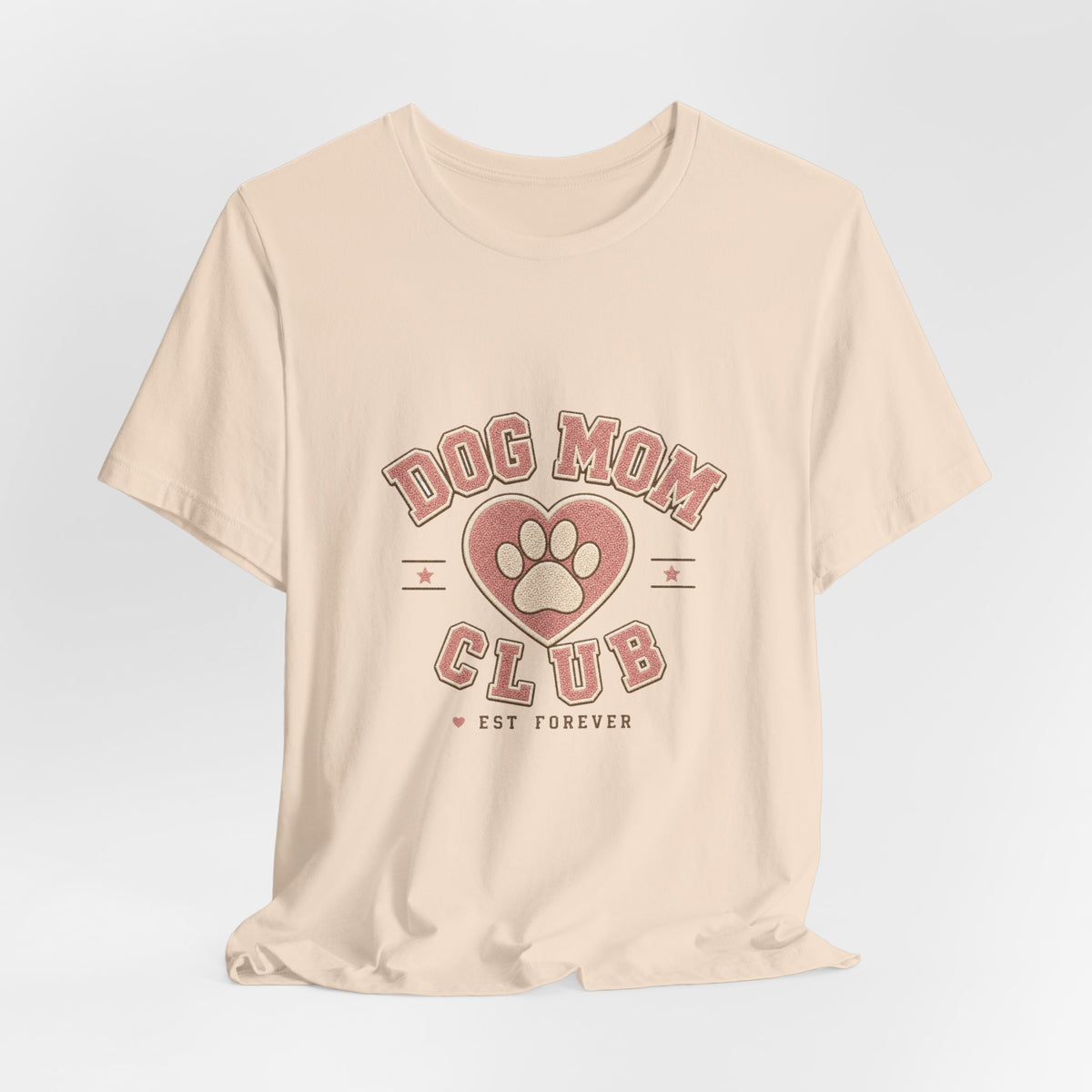 Dog Mom Club Shirt, Varsity Dog Mom T-Shirt, Paw Print Gift for Dog Lovers