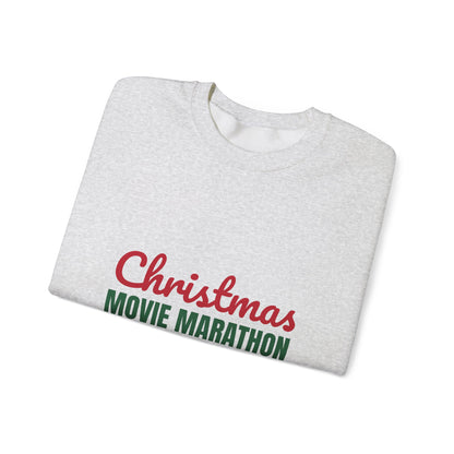 Christmas Movie Marathon Snacks Required Sweatshirt, Christmas Movie Marathon Crewneck Sweatshirt