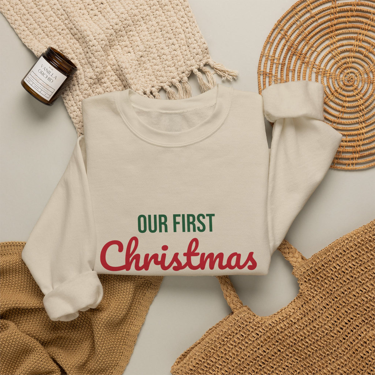 Our First Christmas Together 2026 Sweatshirt, Couples Christmas Crewneck