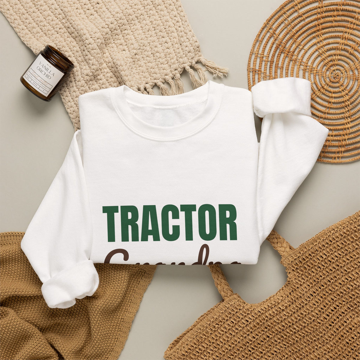 Tractor Grandpa Plowing Through Retirement Sweatshirt, Tractor Grandpa Crewneck