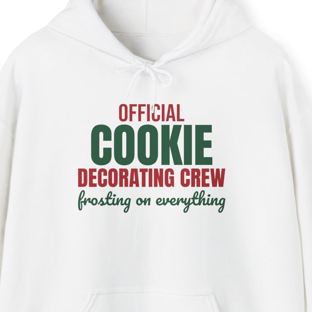 Official Cookie Decorating Crew Frosting on Everything Hoodie, Christmas Baking Hoodie lifestyle