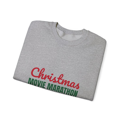 Christmas Movie Marathon Snacks Required Sweatshirt, Christmas Movie Marathon Crewneck Sweatshirt