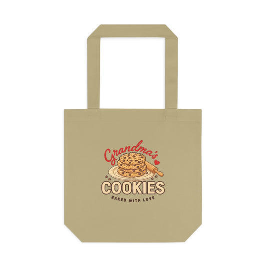 Grandma's Cookies Baked With Love Tote Bag, Baking Grandma Canvas Tote Bag