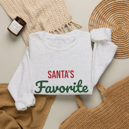 Santa's Favorite Teacher Sweatshirt, Teacher Christmas Crewneck, Teacher Gift
