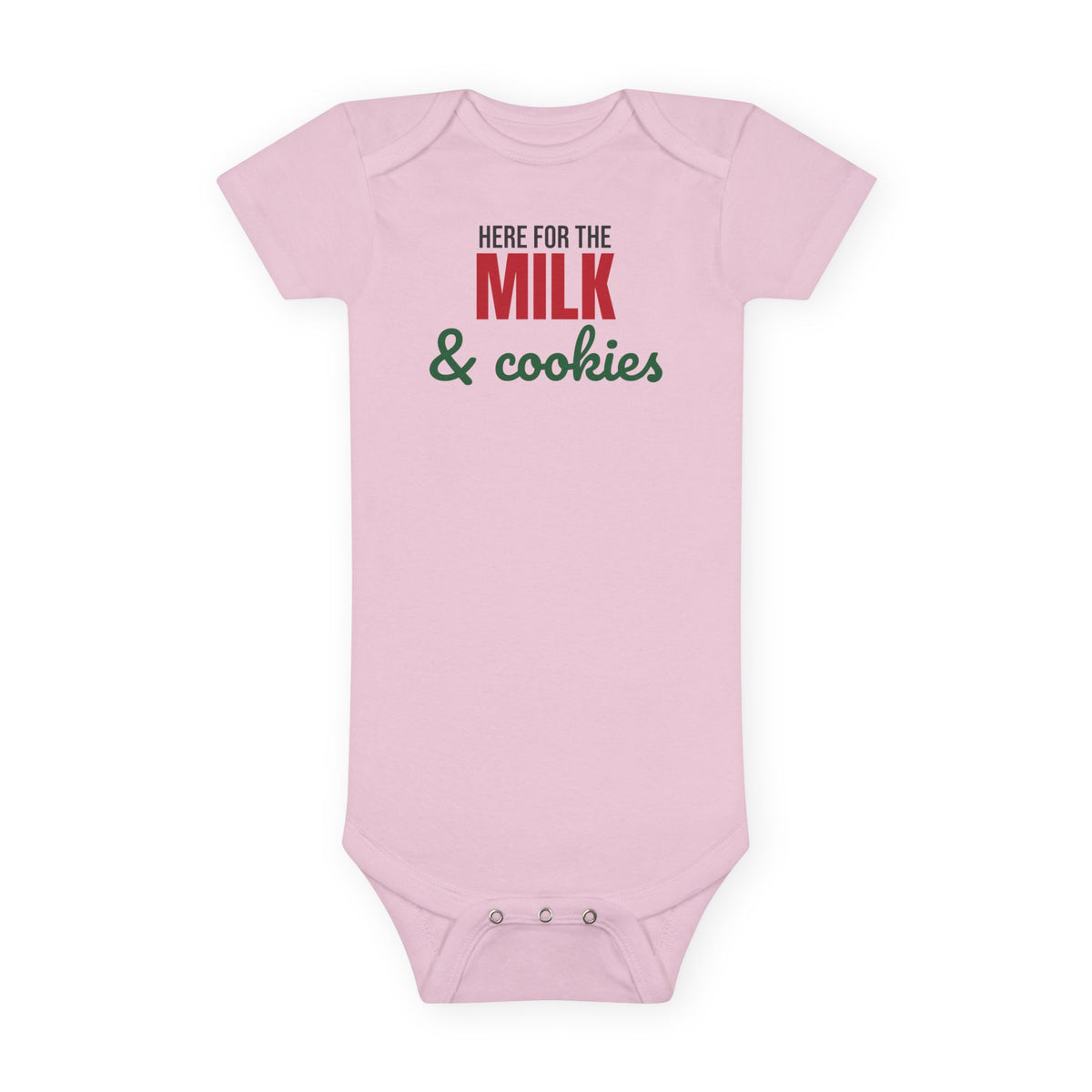 Here for the Milk and Cookies Christmas Baby Bodysuit