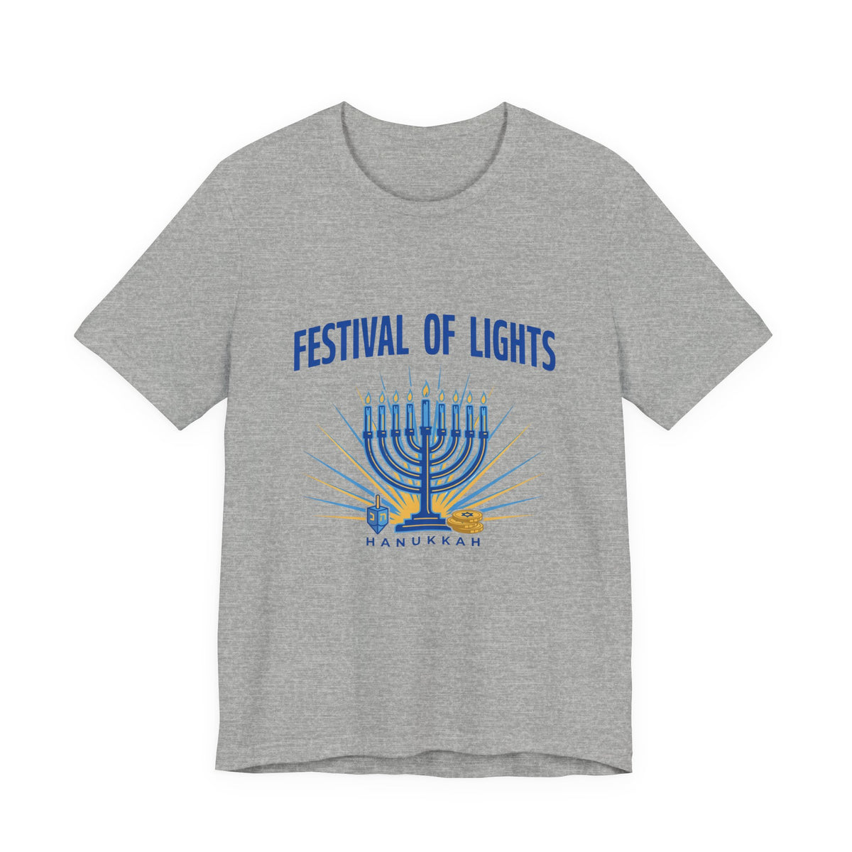 Festival of Lights Hanukkah Shirt, Hanukkah T-Shirt, Menorah Tee