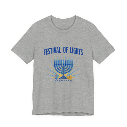 Festival of Lights Hanukkah Shirt, Hanukkah T-Shirt, Menorah Tee