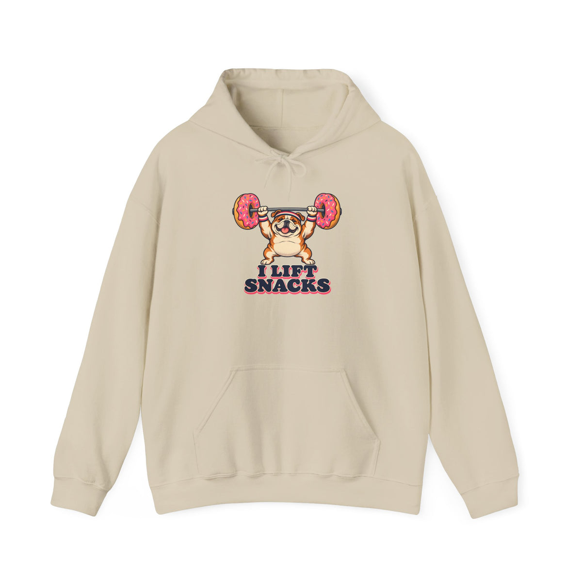 I Lift Snacks Bulldog Hoodie, Funny Gym Bulldog Hoodie