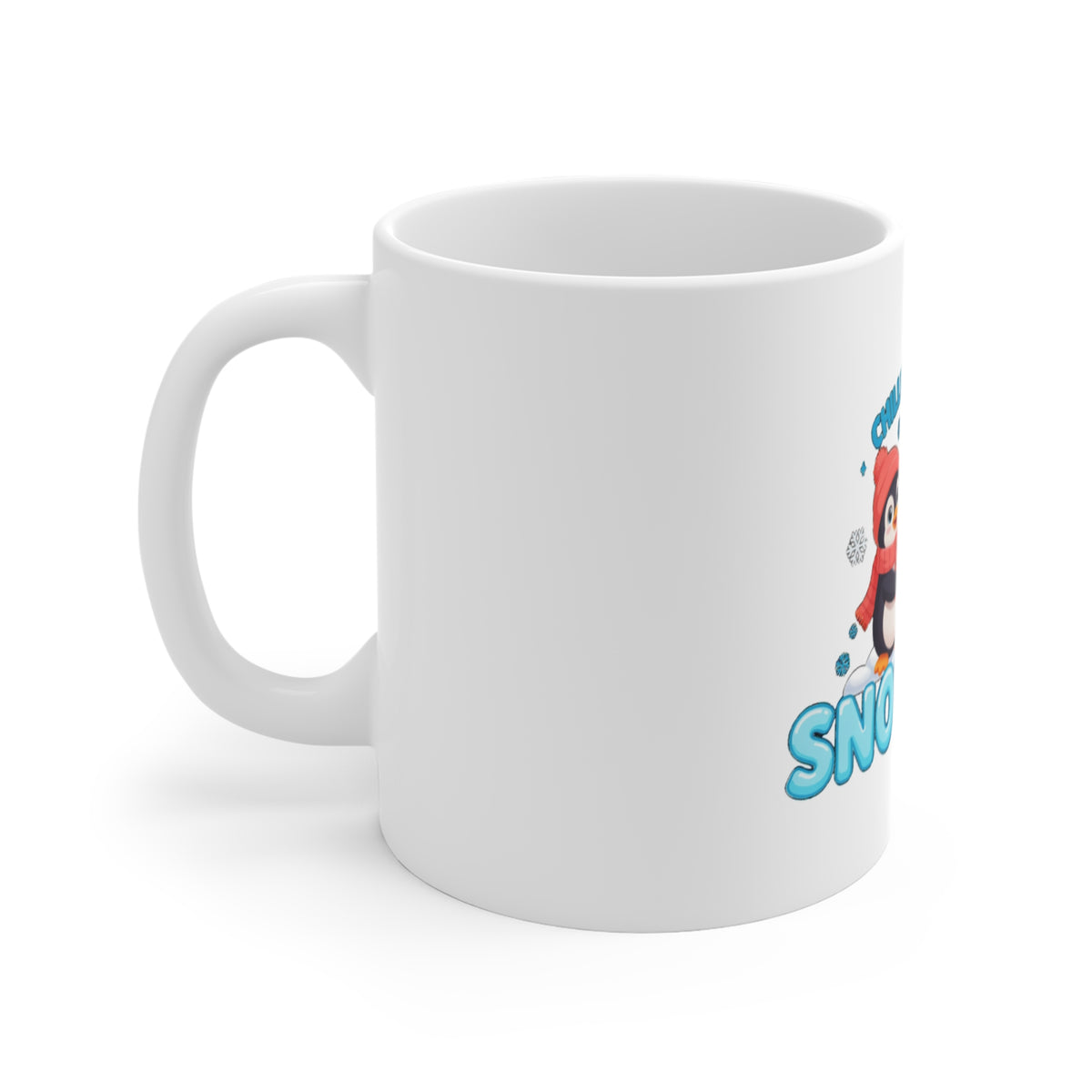 Chillin With My Snowmies Mug, Penguin Winter Coffee Mug 11oz