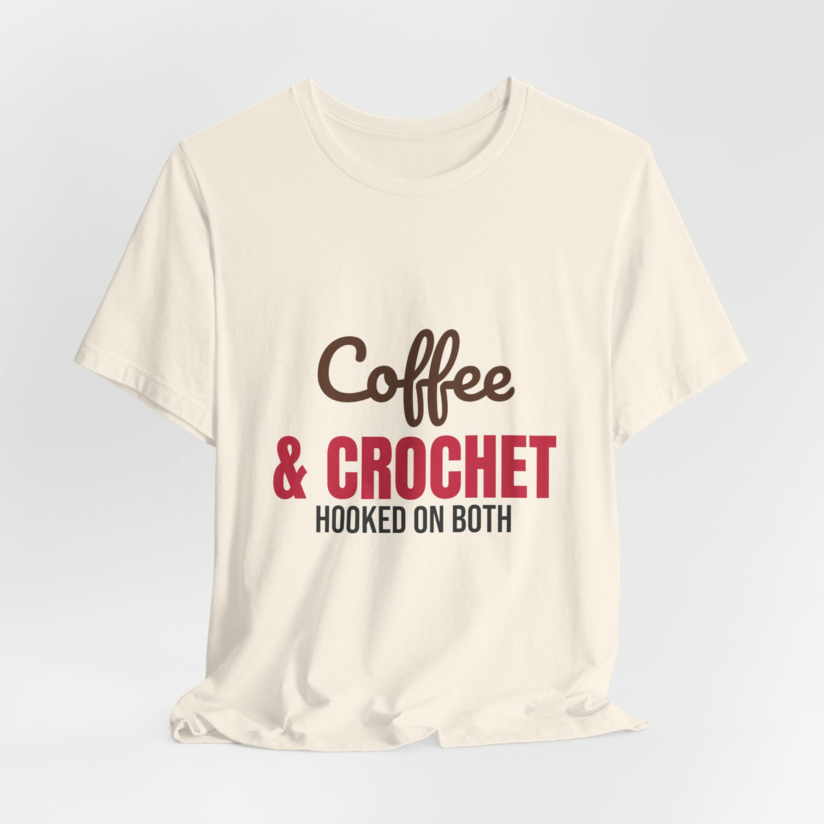 Coffee and Crochet Hooked on Both Shirt, Crochet T-Shirt, Crochet Lover Gift