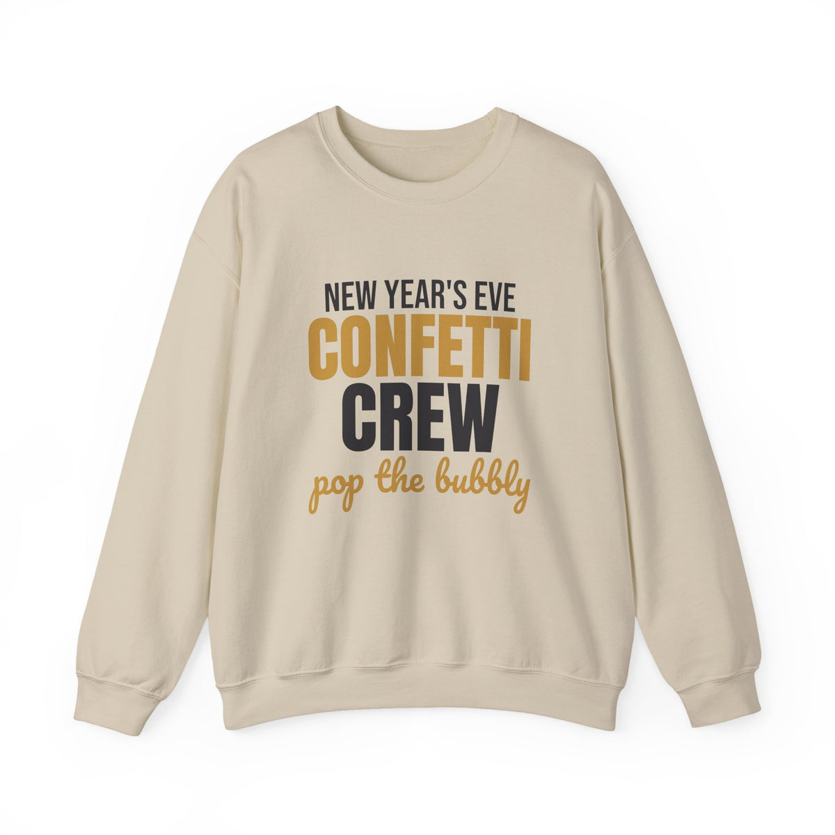 New Year's Eve Confetti Crew Pop the Bubbly Sweatshirt, New Years Eve Crewneck Sweatshirt