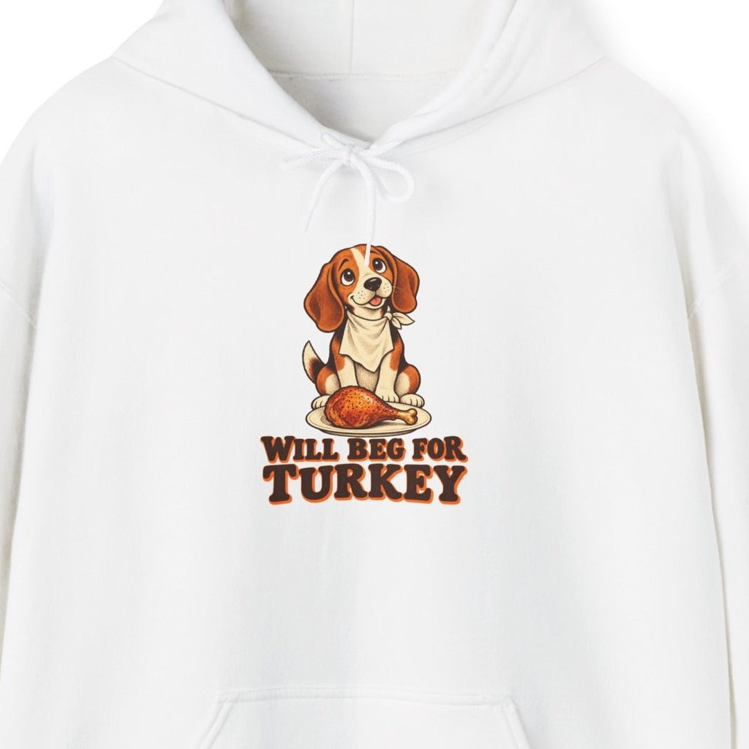 Will Beg for Turkey Beagle Thanksgiving Hoodie, Dog Thanksgiving Hoodie lifestyle