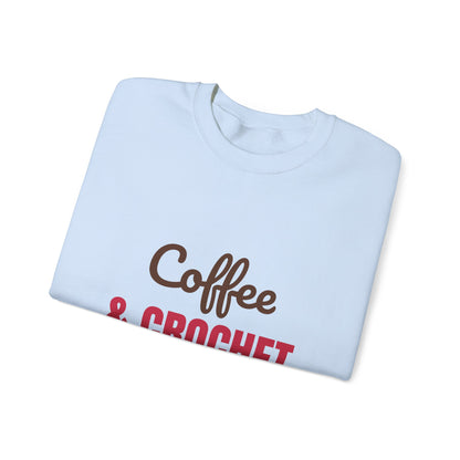 Coffee and Crochet Hooked on Both Sweatshirt, Crochet Crewneck, Yarn Lover Gift