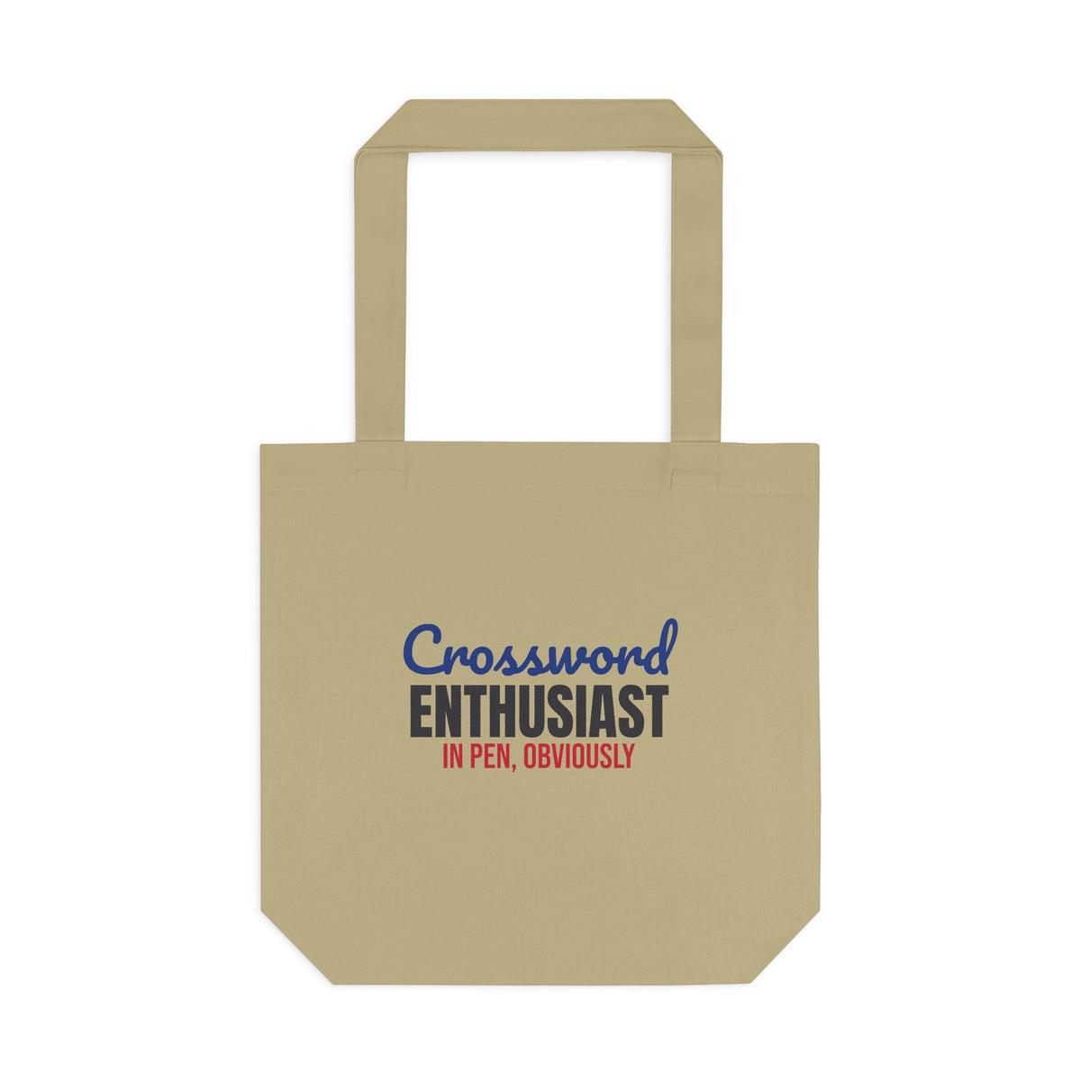 Crossword Enthusiast In Pen Obviously Tote Bag, Crossword Enthusiast Canvas Tote Bag