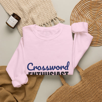 Crossword Enthusiast In Pen Obviously Sweatshirt, Crossword Enthusiast Crewneck Sweatshirt