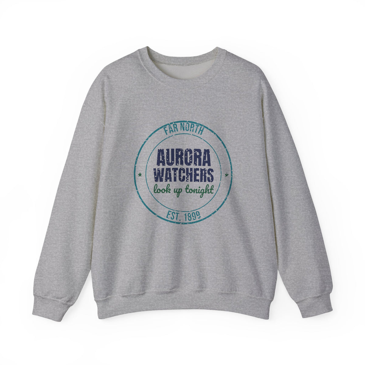 Far North Aurora Watchers Est. 1899 Sweatshirt, Vintage Winter Crewneck Sweatshirt