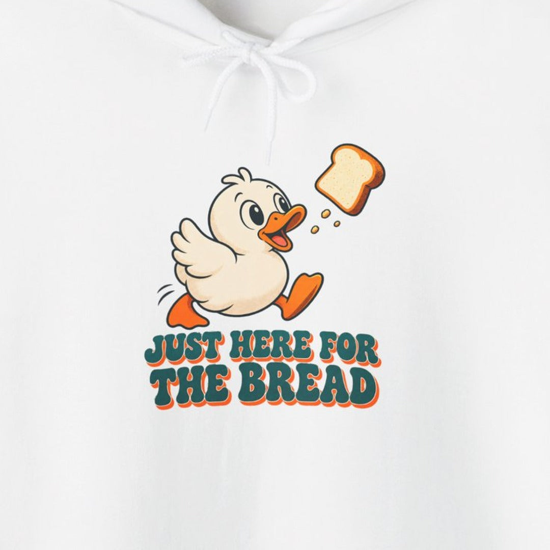 Just Here for the Bread Duck Hoodie, Funny Duck Hoodie lifestyle