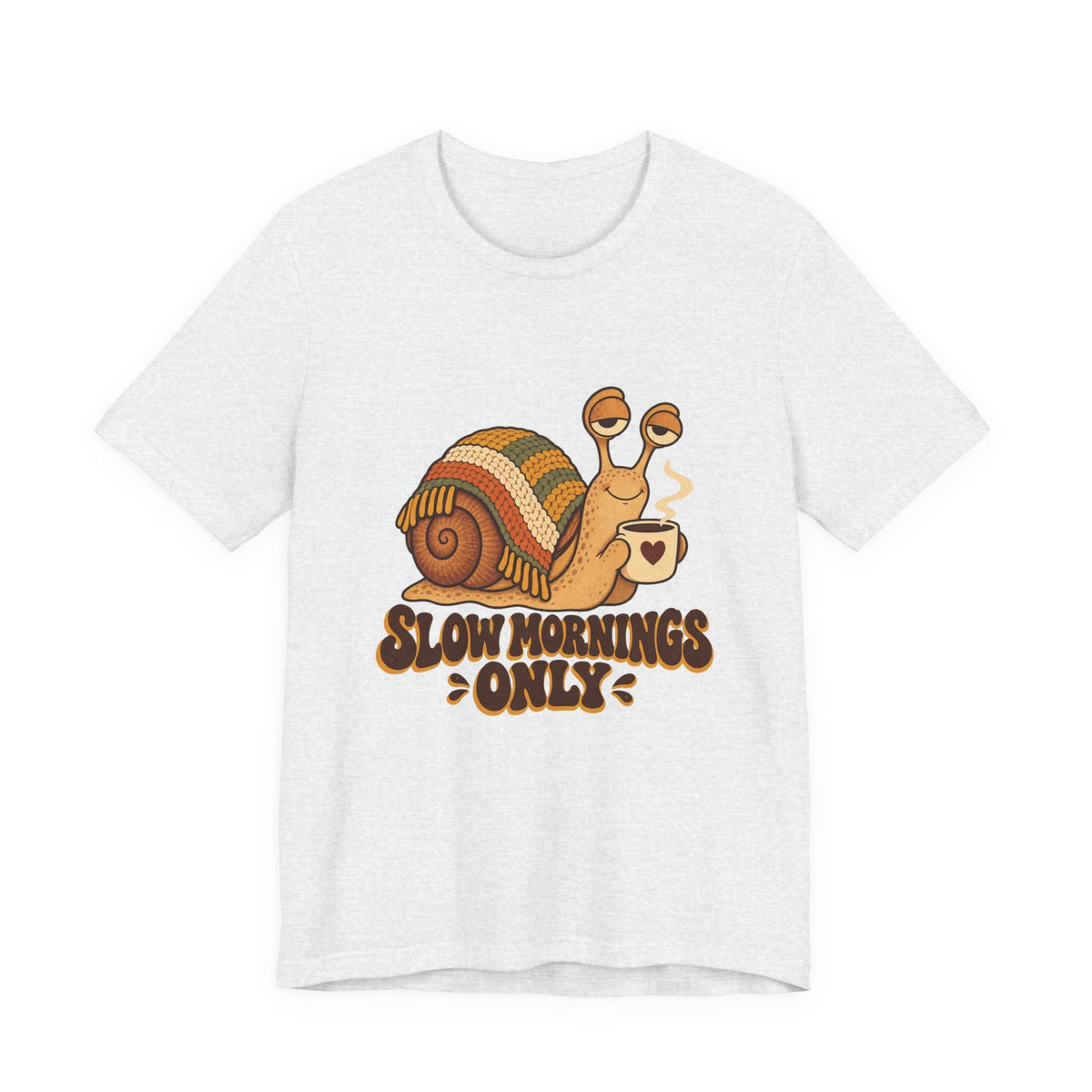 Slow Mornings Only Coffee Snail Shirt, Coffee Snail T-Shirt, Coffee Snail Gift