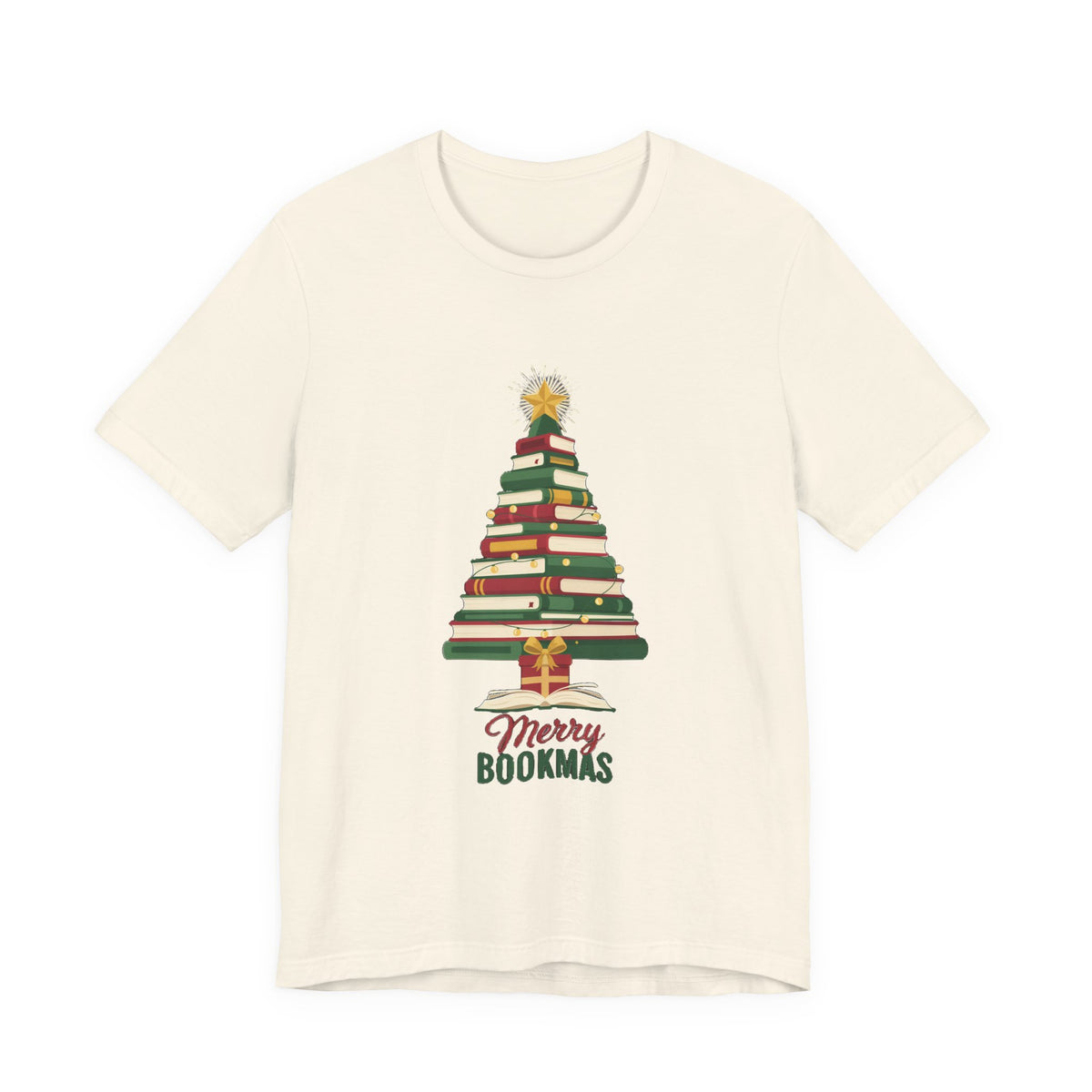 Merry Bookmas Shirt, Book Lover Christmas T-Shirt, Bookish Holiday Tee