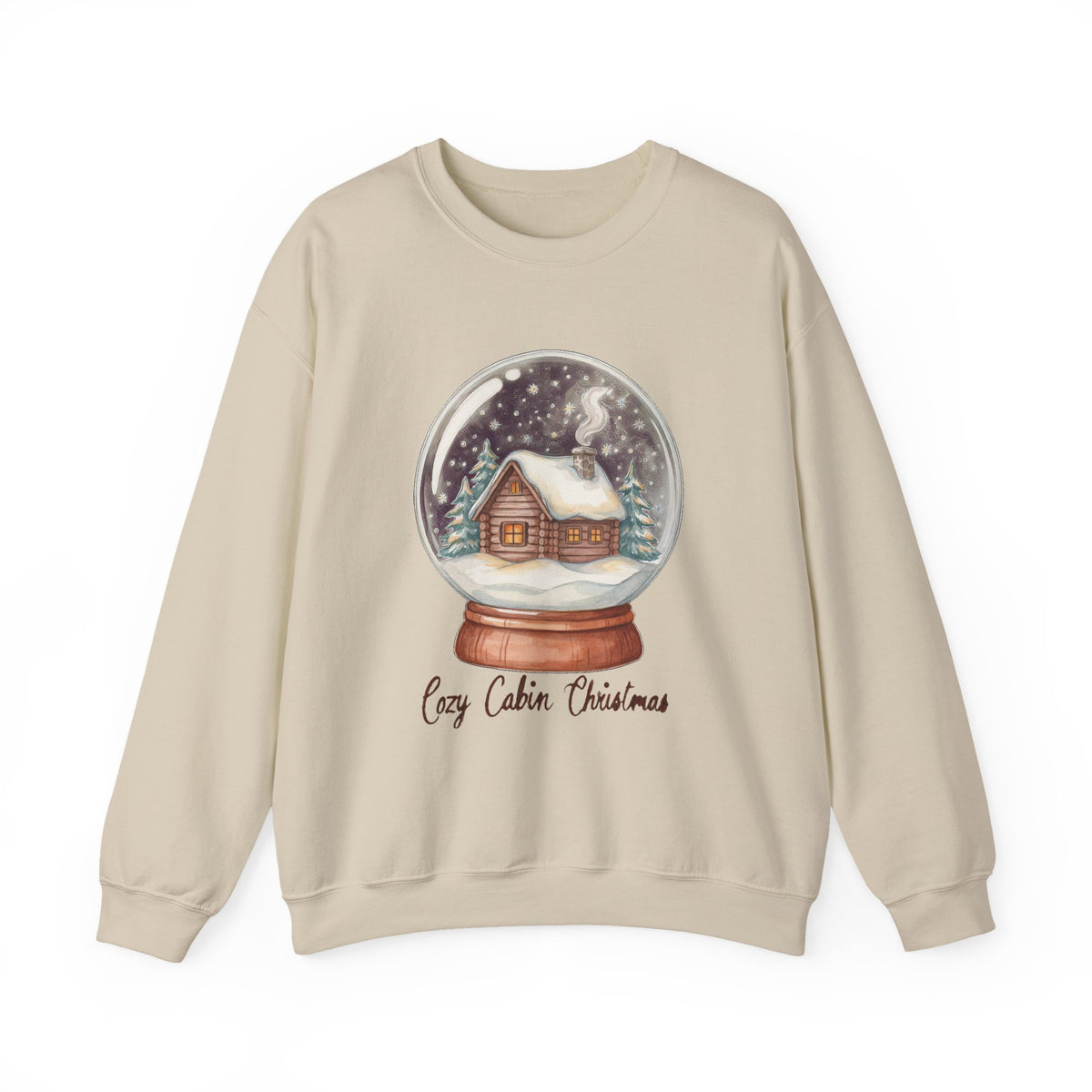 Cozy Cabin Christmas Snow Globe Sweatshirt, Cozy Cabin Christmas Crewneck Sweatshirt