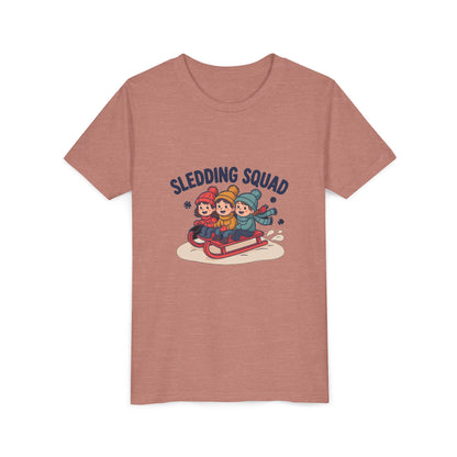 Sledding Squad Winter Kids Kids Shirt, Sledding Squad Kids T-Shirt