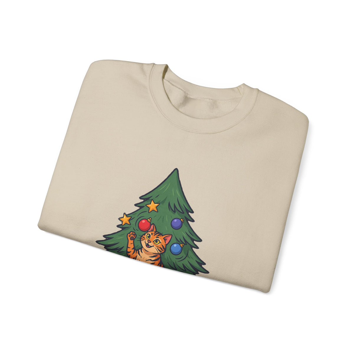 Ornament Inspector Christmas Cat Sweatshirt, Ornament Inspector Cat Crewneck Sweatshirt