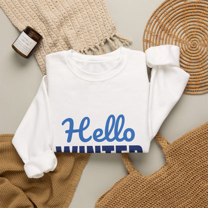 Hello Winter Cozy Season Mode Sweatshirt, Winter Crewneck, Cozy Season Sweatshirt