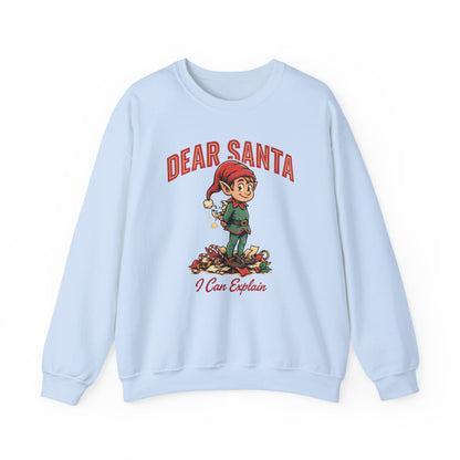 Dear Santa I Can Explain Sweatshirt, Funny Christmas Crewneck