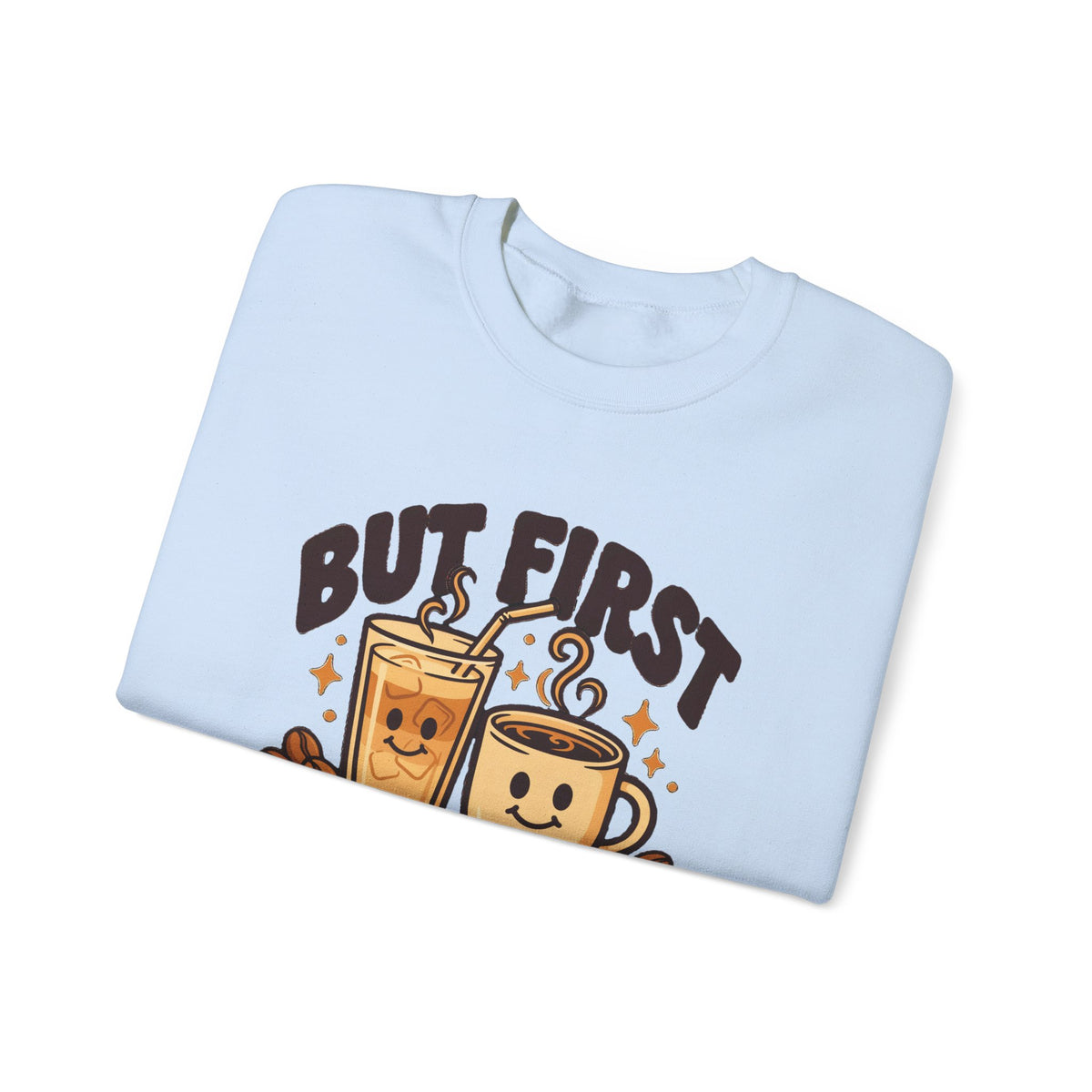 But First Coffee Sweatshirt, Retro Coffee Lover Crewneck