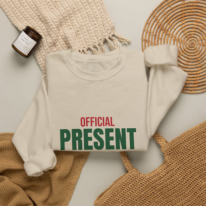 Official Present Wrapper Sweatshirt, Funny Christmas Crewneck