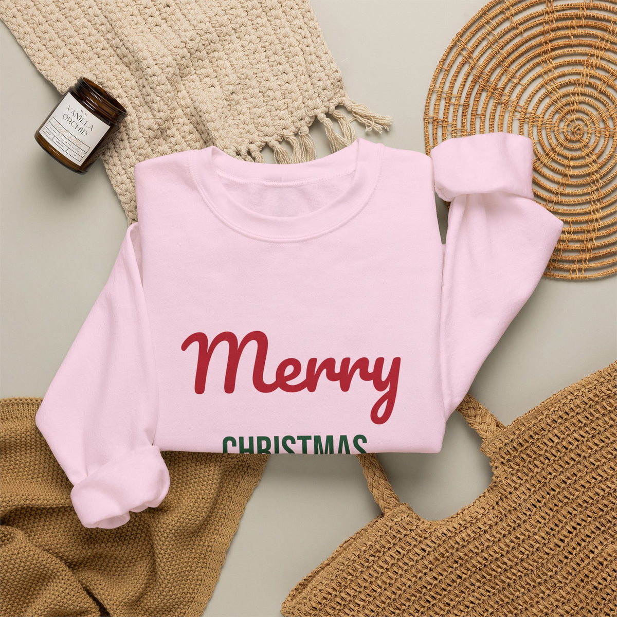 Merry Christmas Cat Mom Sweatshirt, Cat Mom Christmas Crewneck