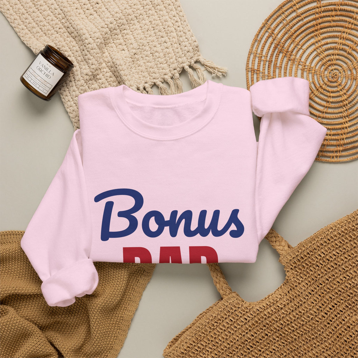 Bonus Dad Loved by Choice Sweatshirt, Bonus Dad Crewneck