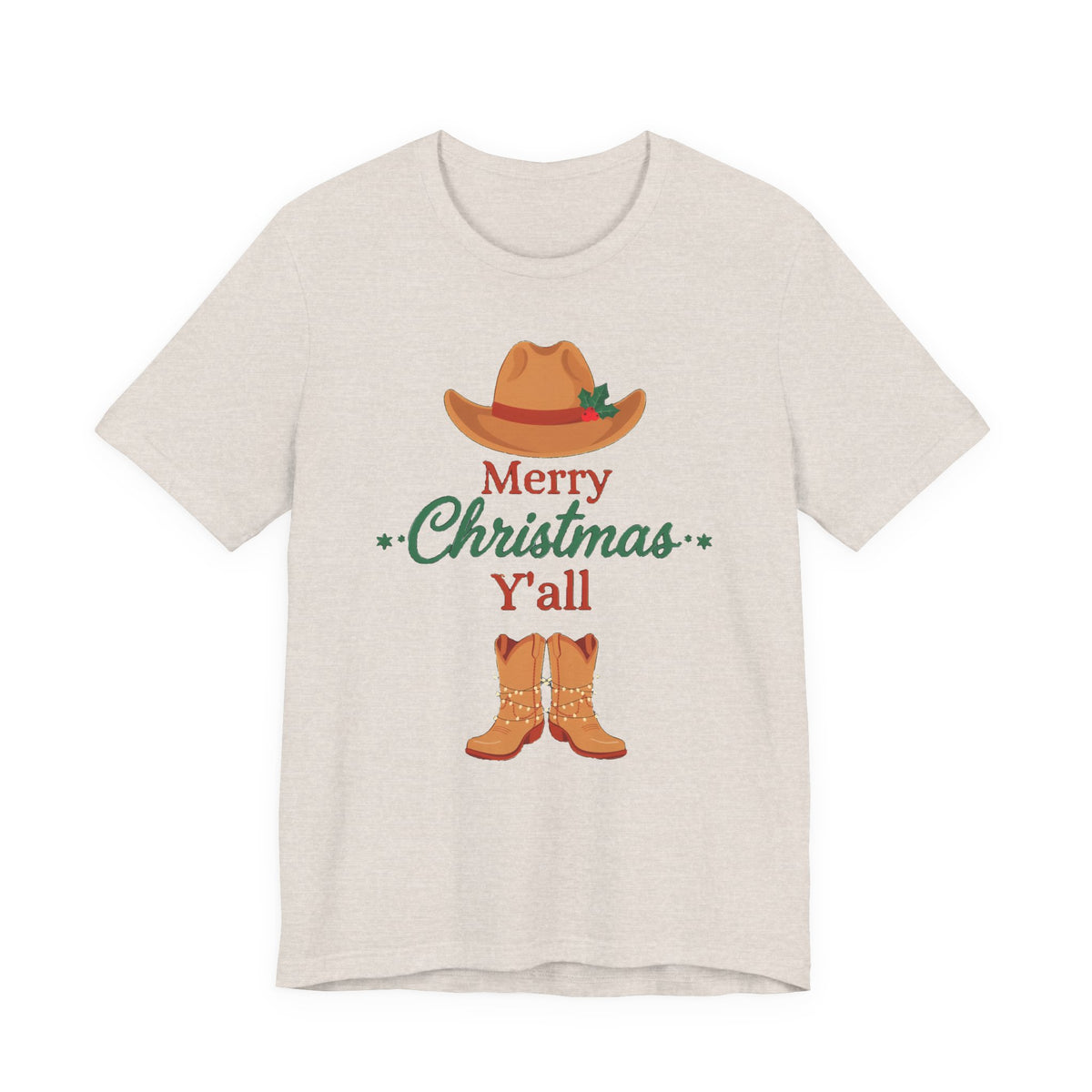 Merry Christmas Y'all Shirt, Western Christmas T-Shirt, Southern Holiday Tee