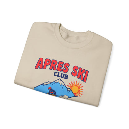 Apres Ski Club Sweatshirt, Retro Ski Crewneck, Skiing Sweatshirt