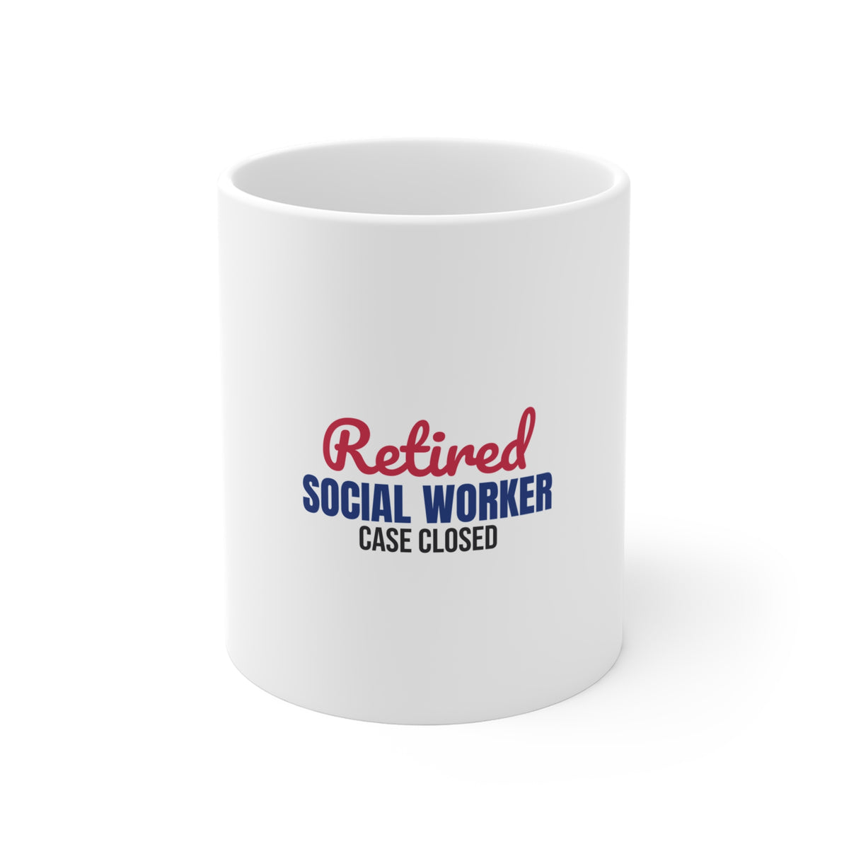 Retired Social Worker Case Closed Mug, Social Worker Retirement Mug 11oz