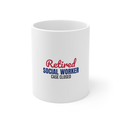 Retired Social Worker Case Closed Mug, Social Worker Retirement Mug 11oz