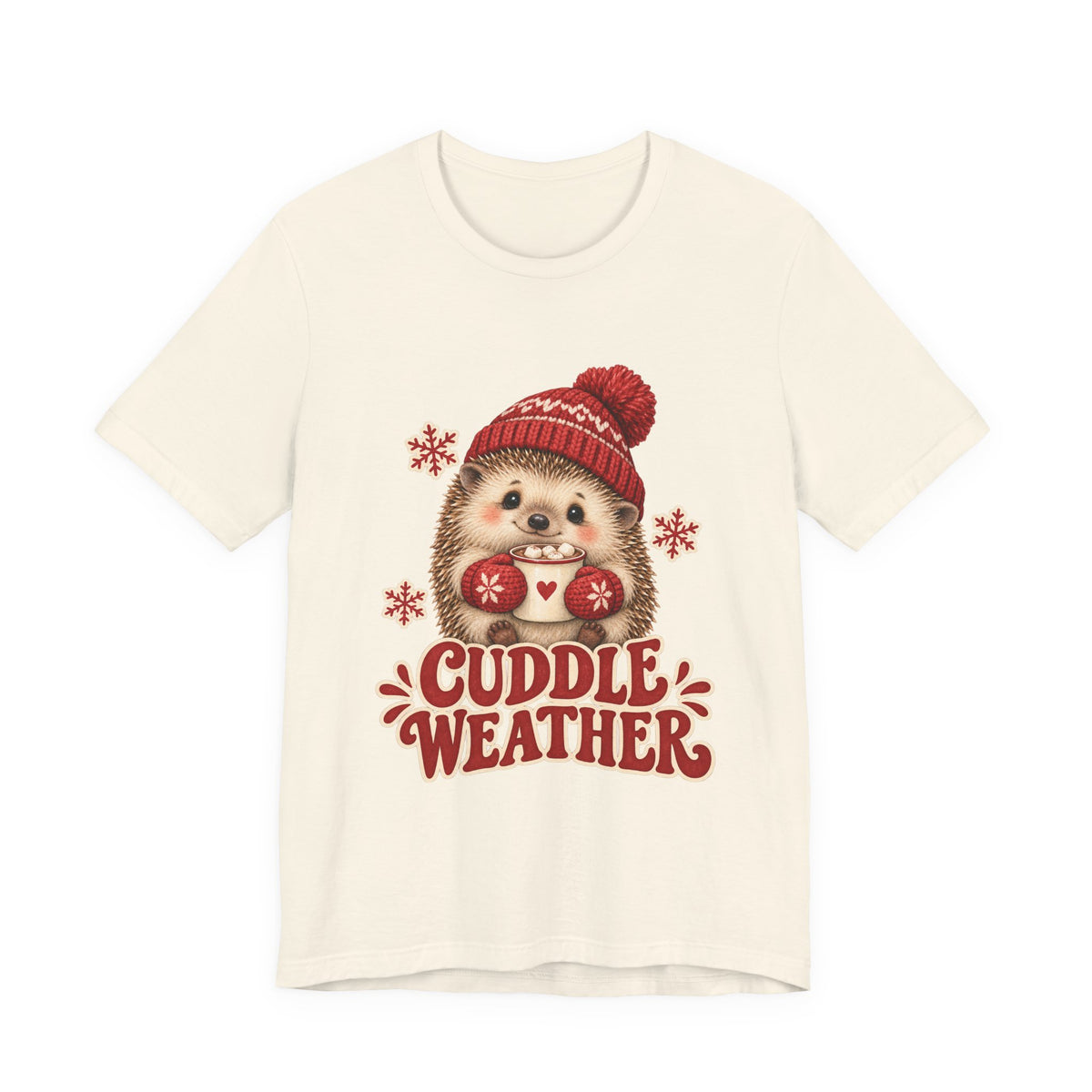Cuddle Weather Hedgehog With Hot Cocoa Shirt, Cute Hedgehog T-Shirt, Cute Hedgehog Gift