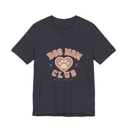 Dog Mom Club Shirt, Varsity Dog Mom T-Shirt, Paw Print Gift for Dog Lovers