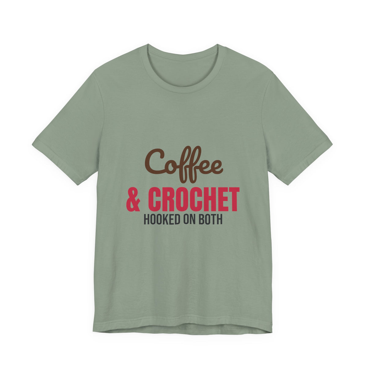 Coffee and Crochet Hooked on Both Shirt, Crochet T-Shirt, Crochet Lover Gift