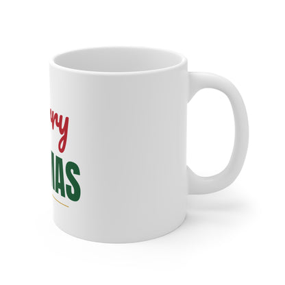 Merry Knitmas Mug, Knitter Christmas Coffee Mug 11oz