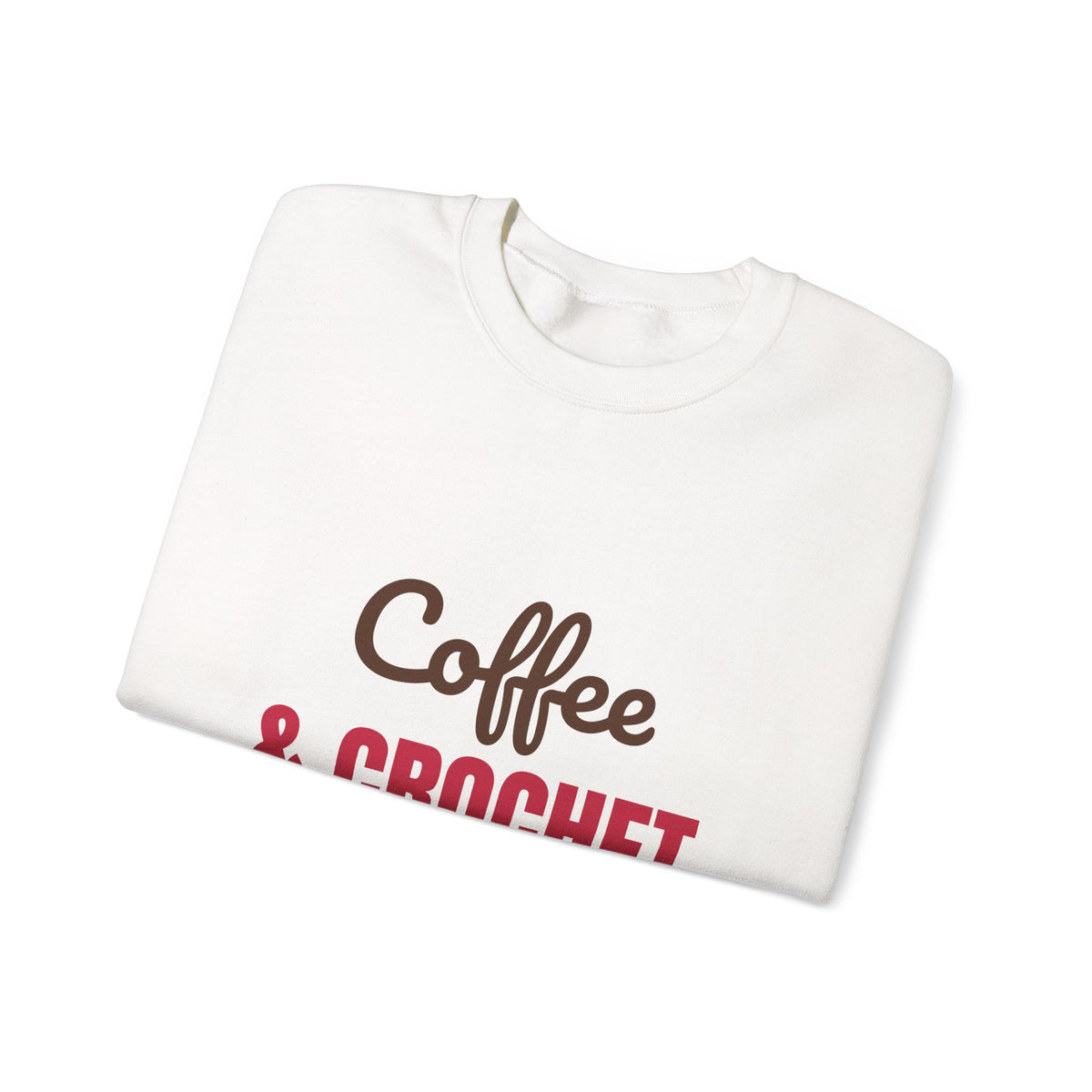 Coffee and Crochet Hooked on Both Sweatshirt, Crochet Crewneck, Yarn Lover Gift