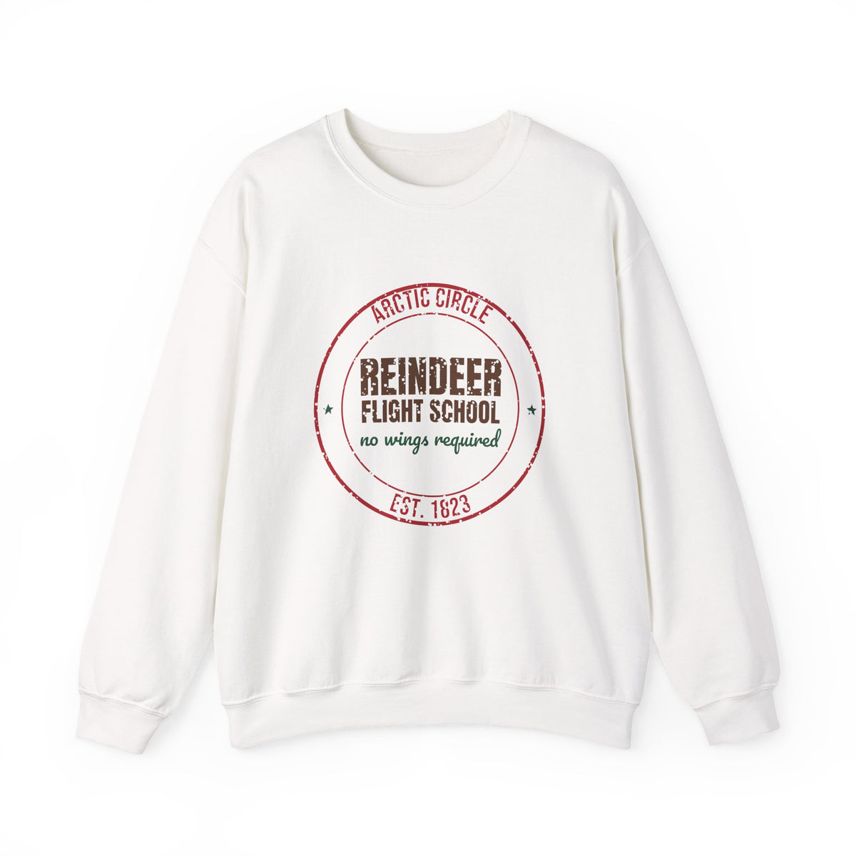 Arctic Circle Reindeer Flight School Est. 1823 Sweatshirt, Vintage Christmas Crewneck Sweatshirt