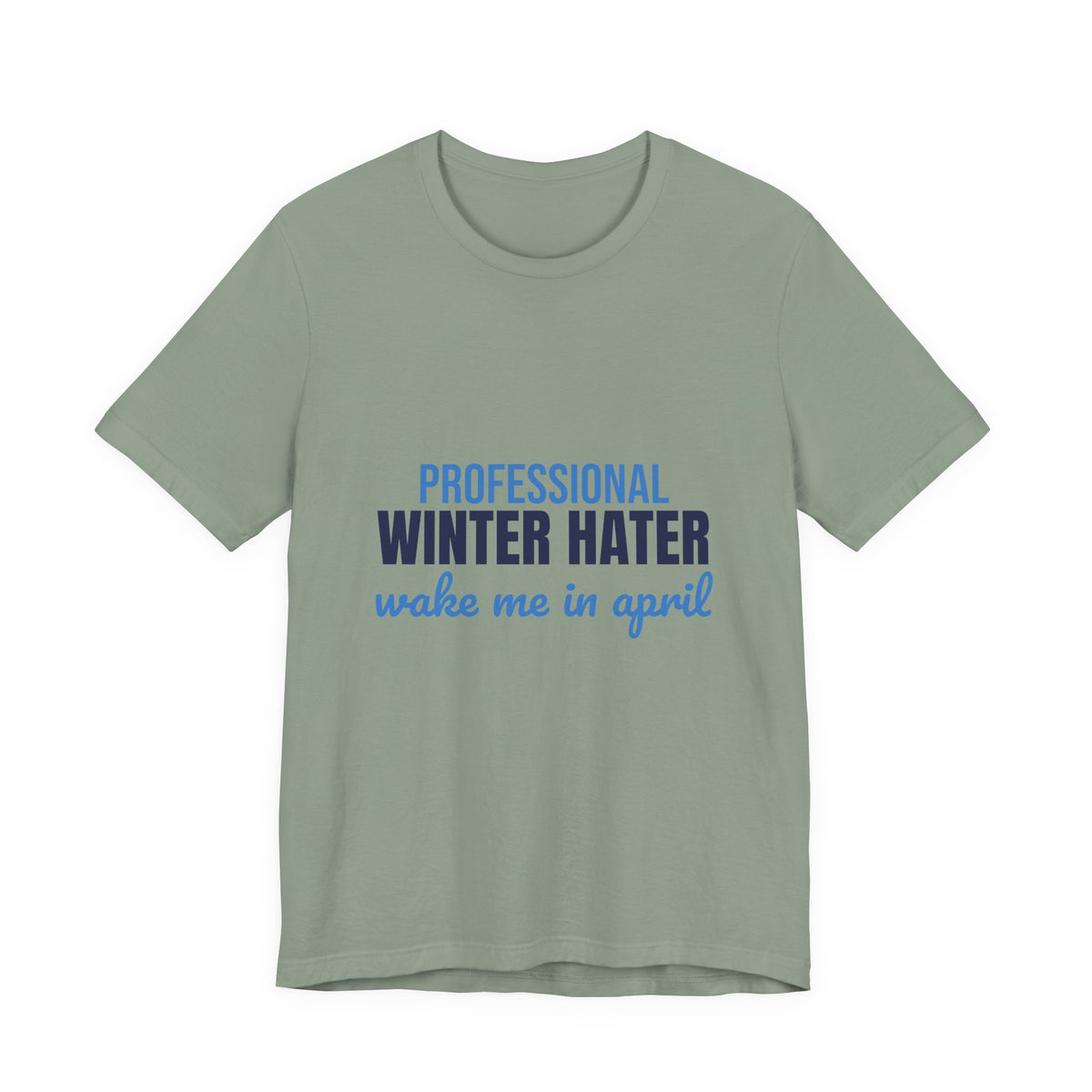 Professional Winter Hater Wake Me in April Shirt, Funny Winter T-Shirt, Funny Winter Gift